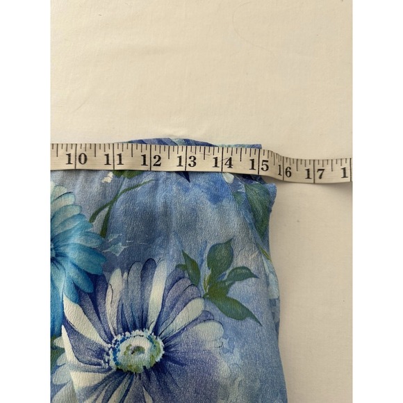 Vintage Express Compagnie Internationale Maxi Skirt Blue Floral Size 7/8 Coquett - Picture 5 of 6